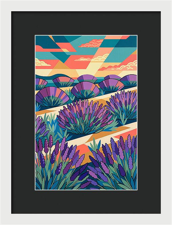 Lavender Fields At Dusk