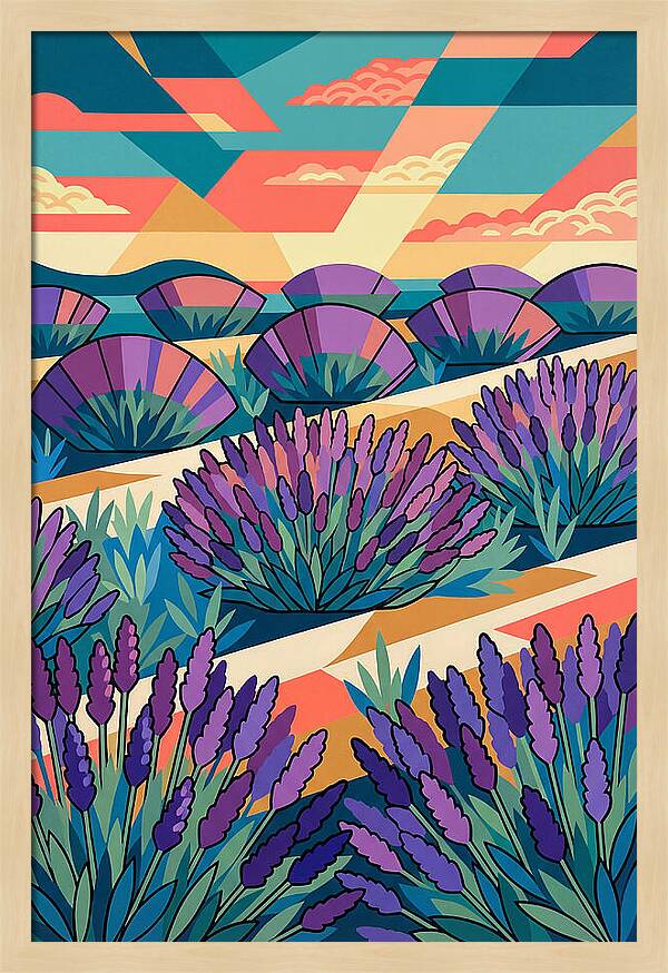 Lavender Fields At Dusk