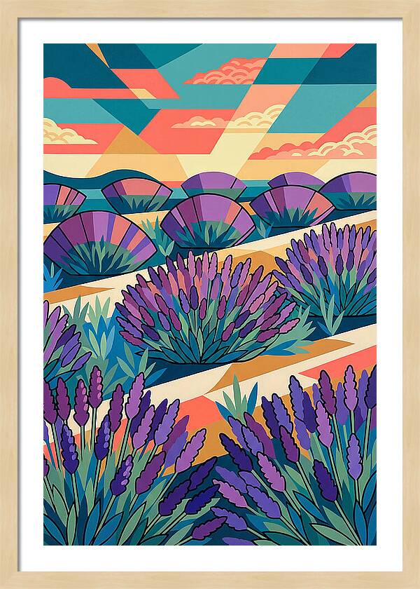 Lavender Fields At Dusk