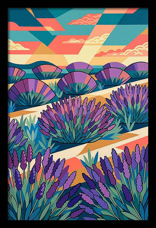 Lavender Fields At Dusk