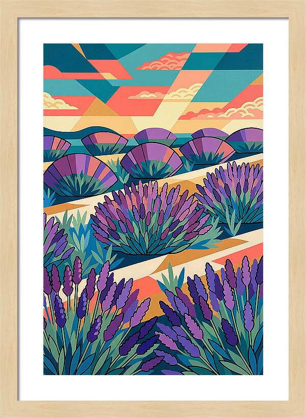 Lavender Fields At Dusk