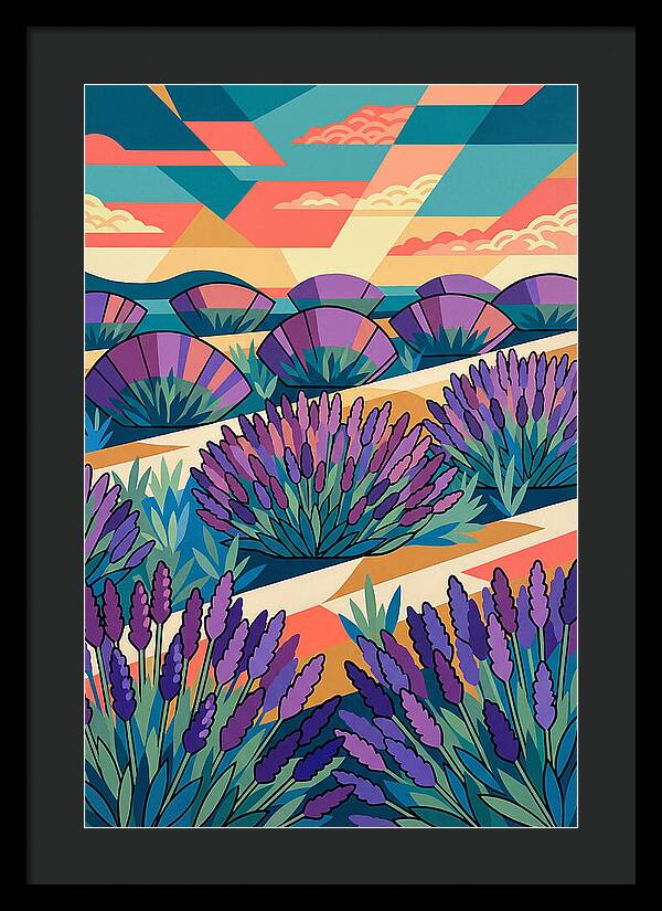 Lavender Fields At Dusk