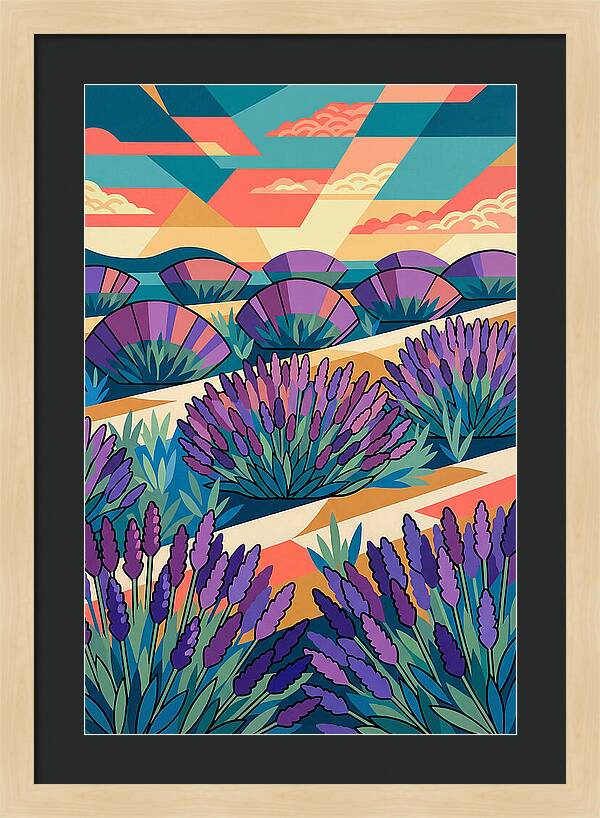 Lavender Fields At Dusk