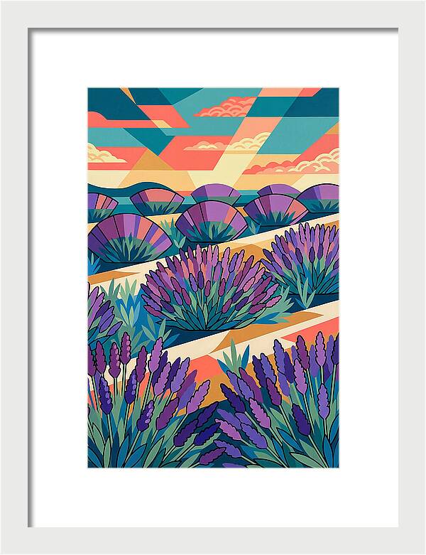 Lavender Fields At Dusk