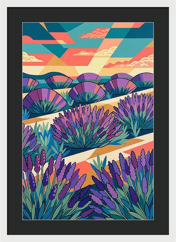 Lavender Fields At Dusk