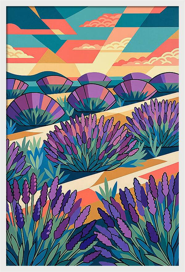 Lavender Fields At Dusk