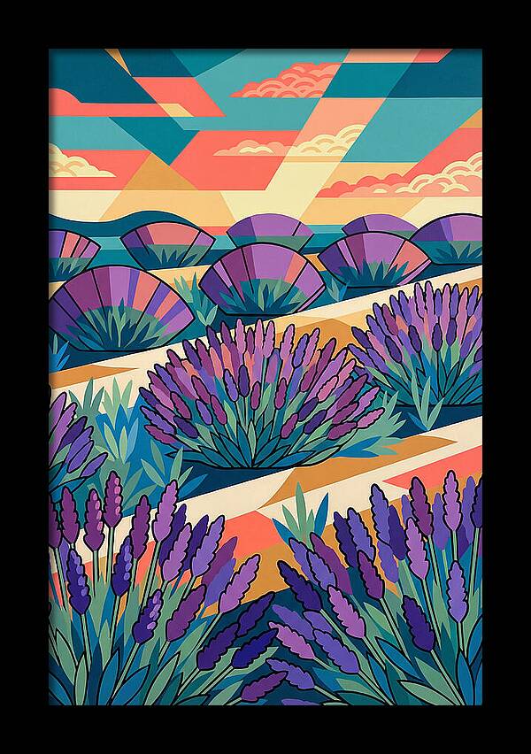 Lavender Fields At Dusk