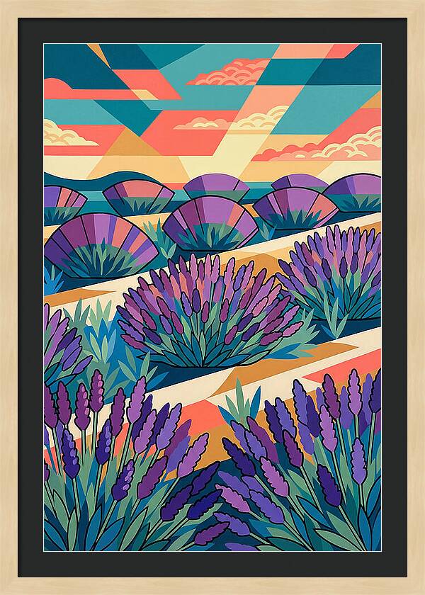 Lavender Fields At Dusk