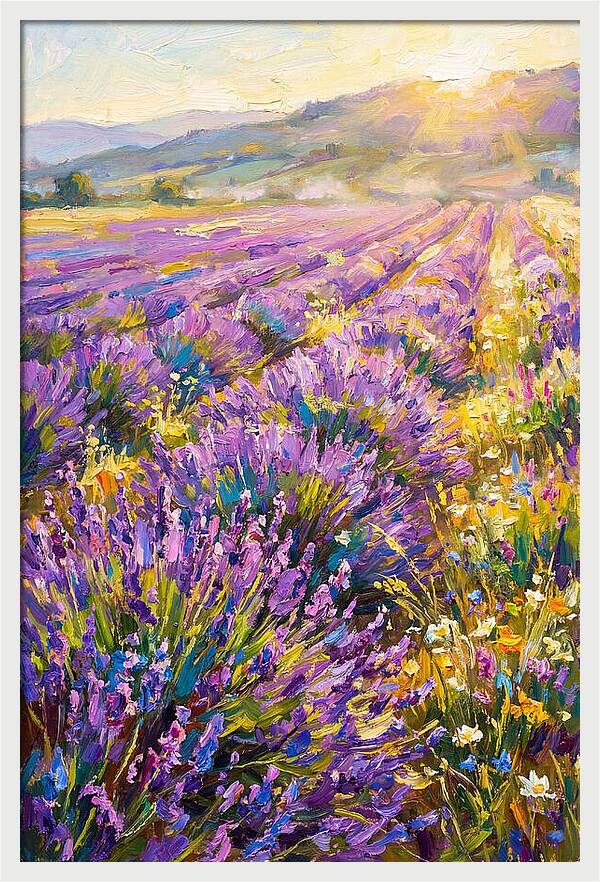 Lavender Fields At Sunset