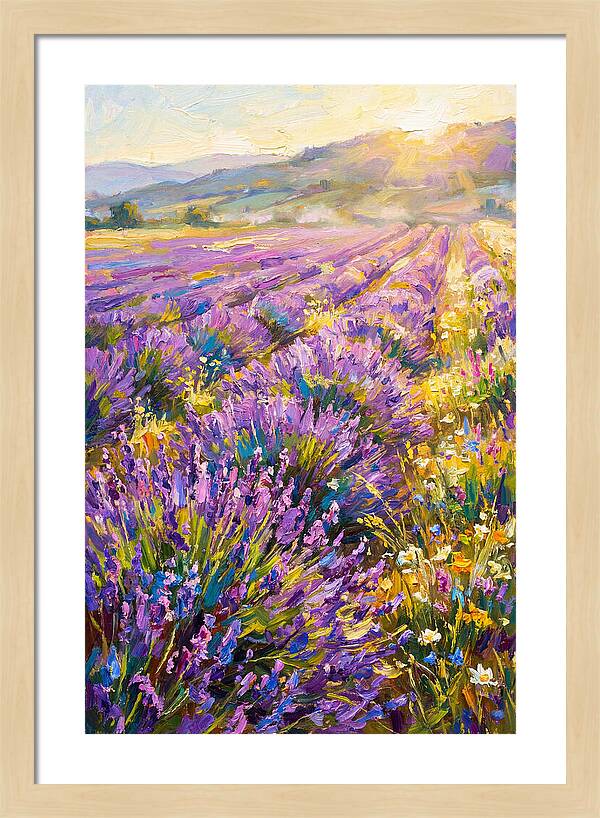 Lavender Fields At Sunset