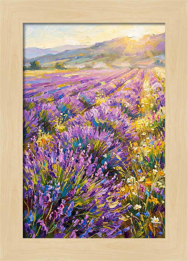 Lavender Fields At Sunset