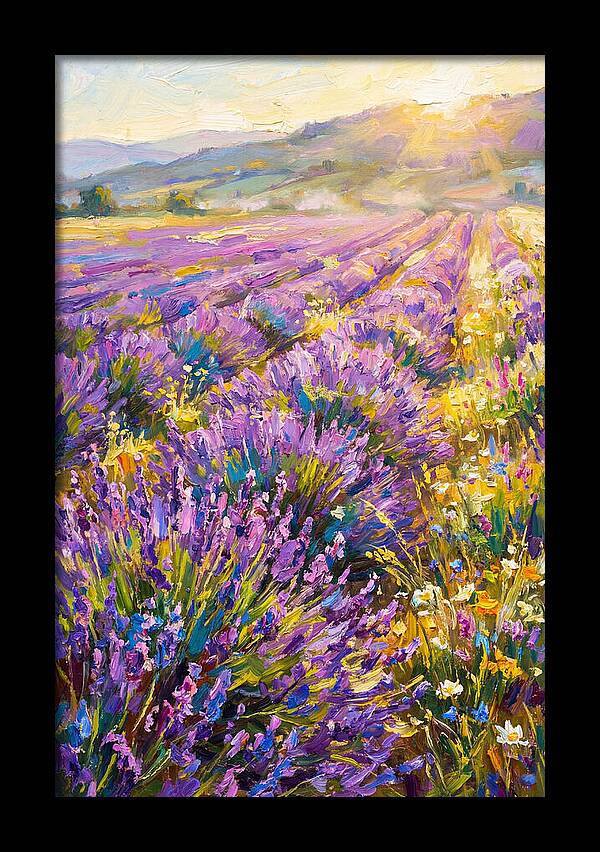 Lavender Fields At Sunset
