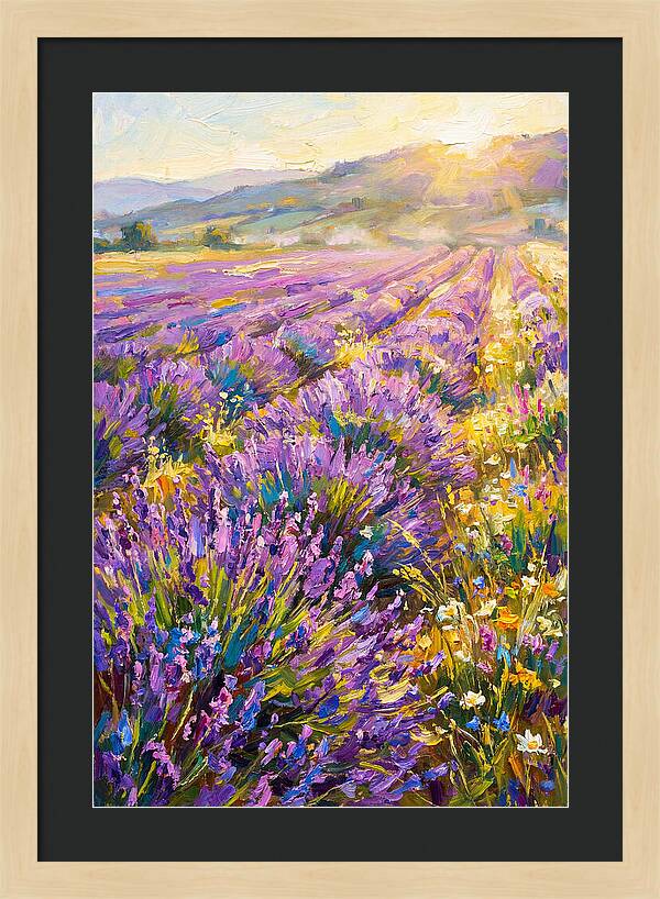 Lavender Fields At Sunset