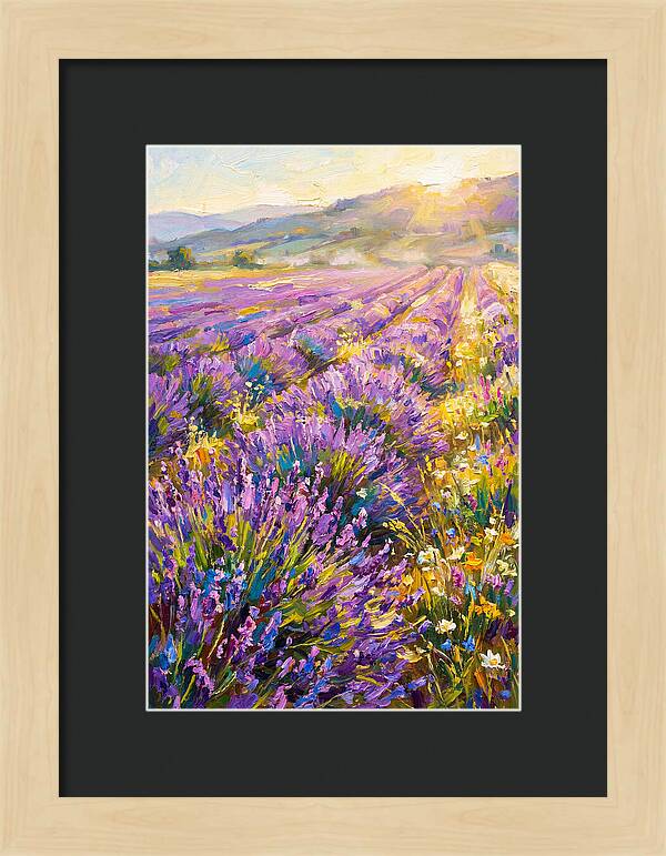 Lavender Fields At Sunset