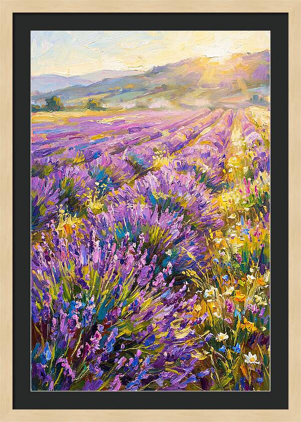 Lavender Fields At Sunset