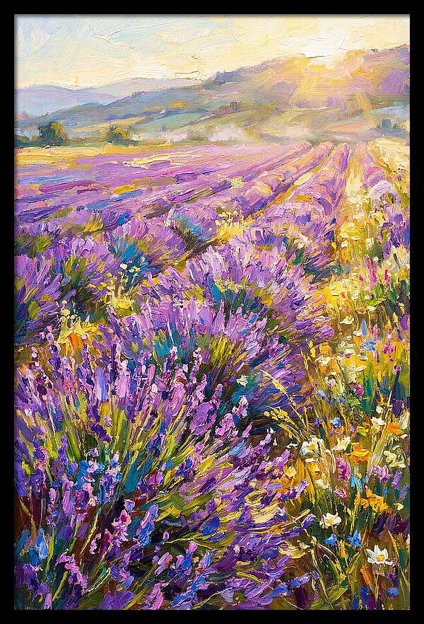 Lavender Fields At Sunset