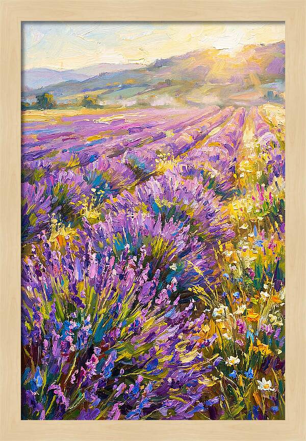 Lavender Fields At Sunset