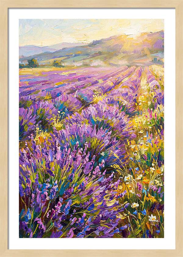 Lavender Fields At Sunset
