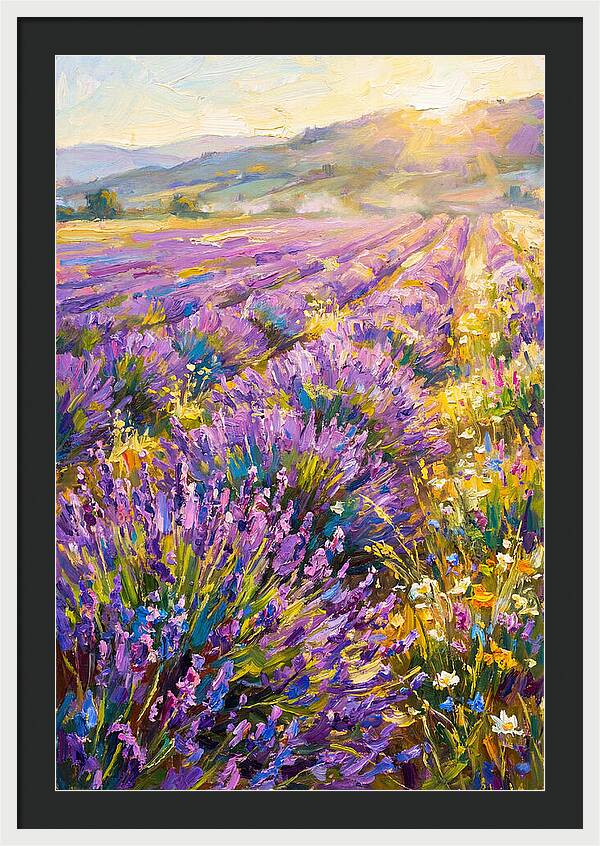 Lavender Fields At Sunset