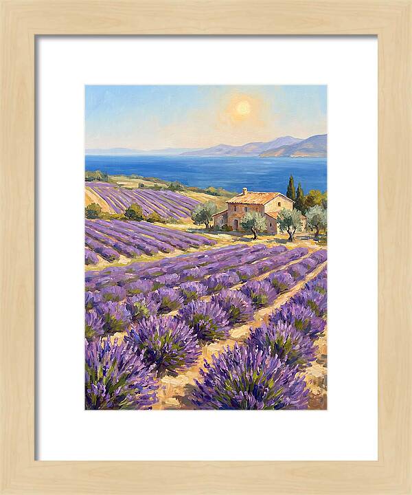 Lavender Fields Under Mediterranean Sun