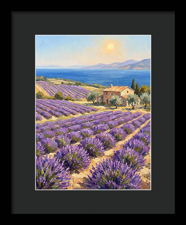 Lavender Fields Under Mediterranean Sun
