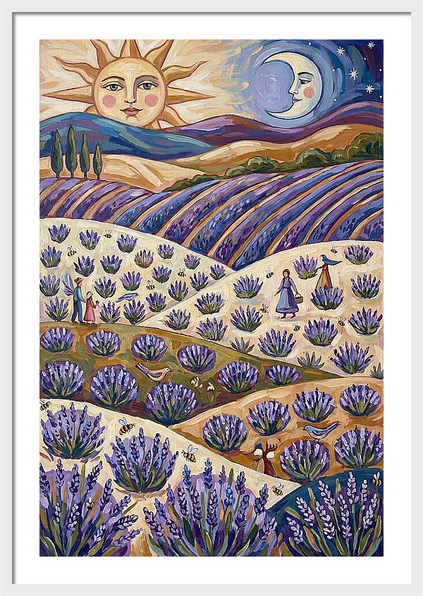 Lavender Fields Under Sun And Moon