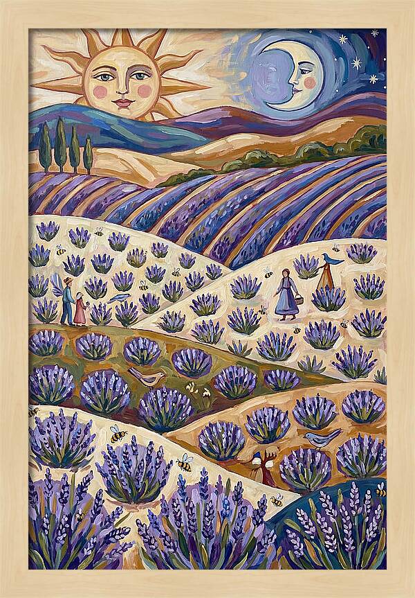 Lavender Fields Under Sun And Moon