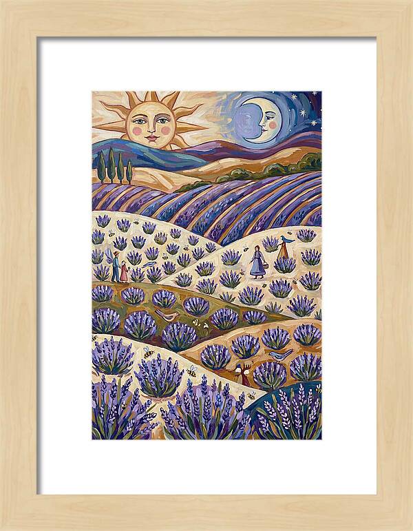Lavender Fields Under Sun And Moon