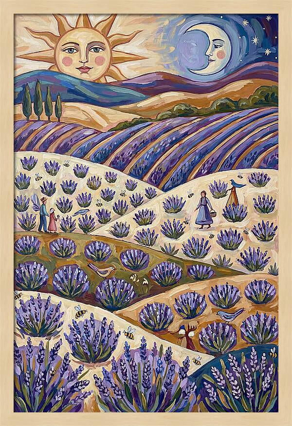 Lavender Fields Under Sun And Moon