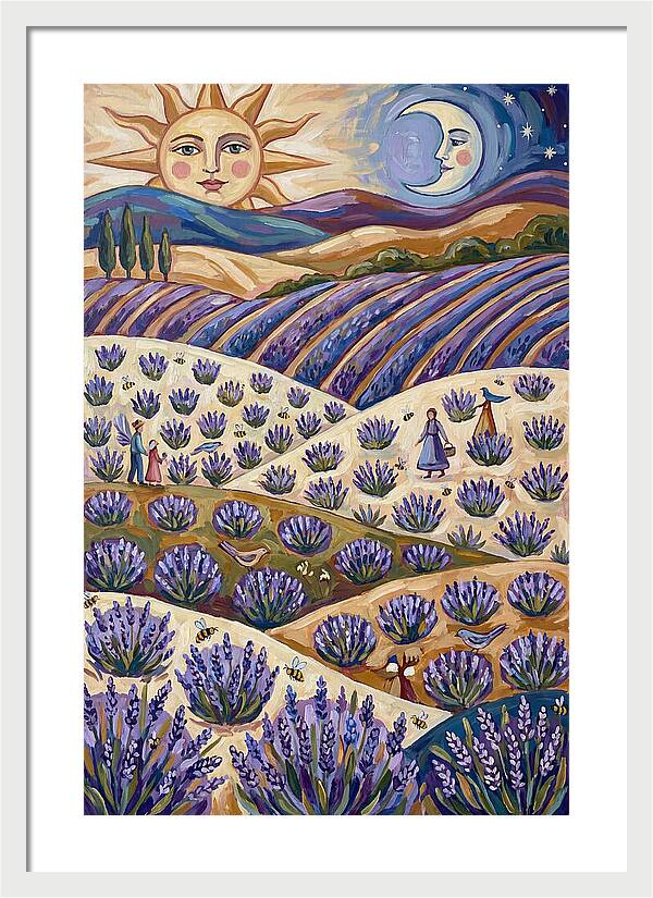 Lavender Fields Under Sun And Moon