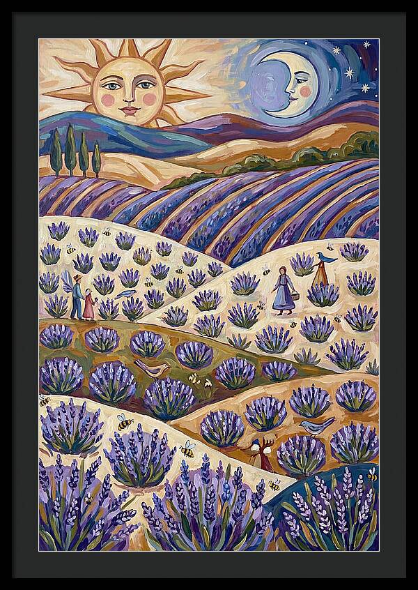 Lavender Fields Under Sun And Moon