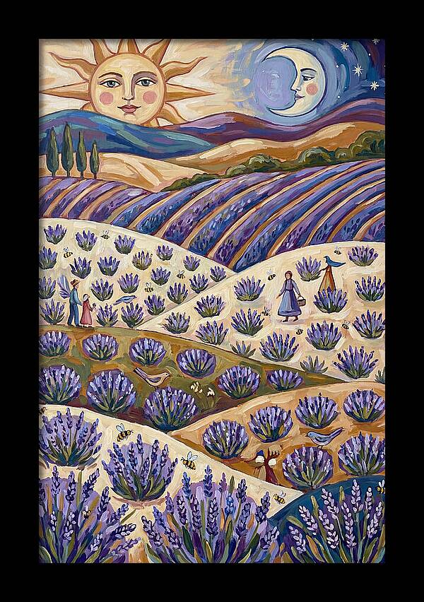 Lavender Fields Under Sun And Moon