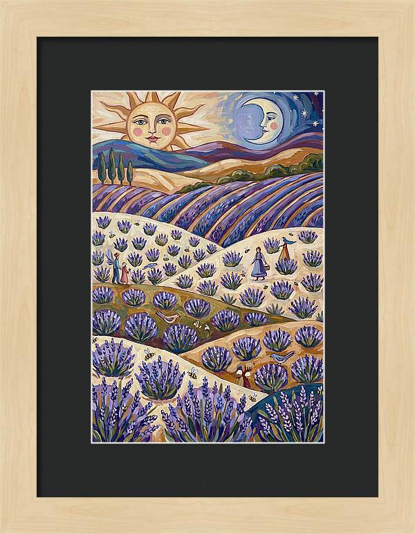 Lavender Fields Under Sun And Moon