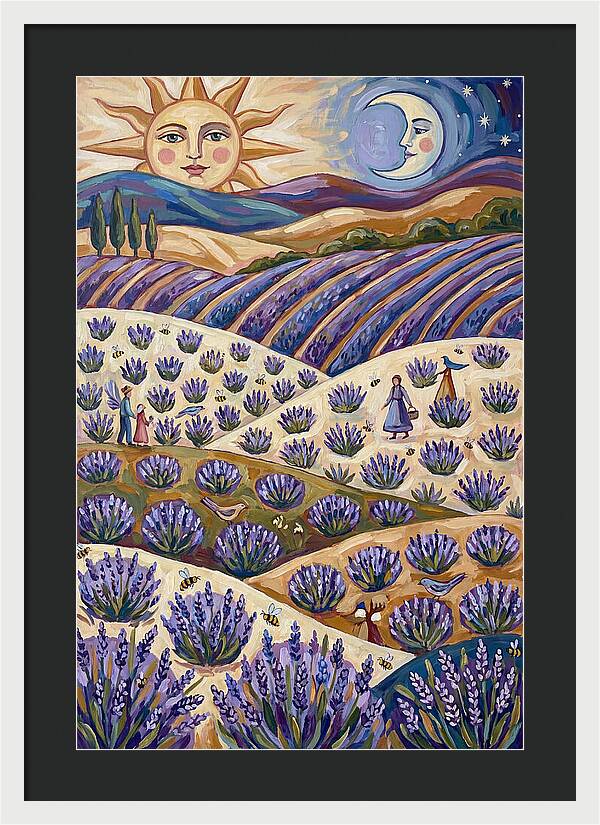 Lavender Fields Under Sun And Moon