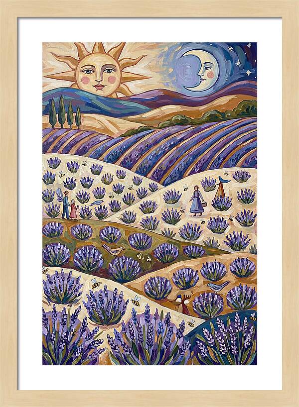 Lavender Fields Under Sun And Moon