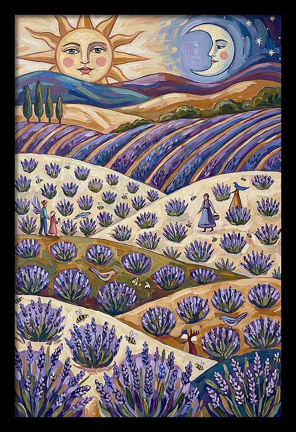 Lavender Fields Under Sun And Moon