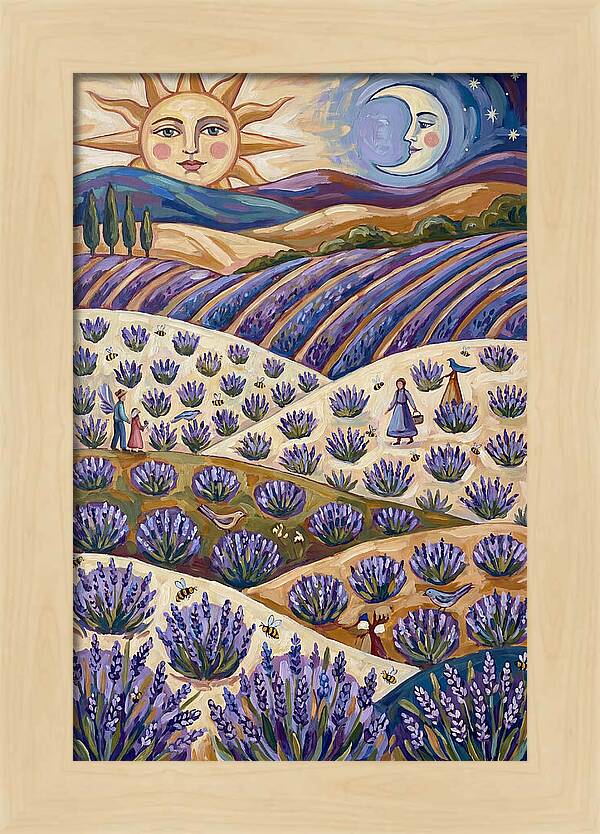 Lavender Fields Under Sun And Moon