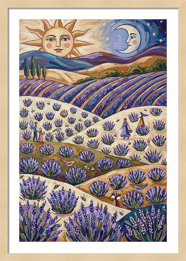 Lavender Fields Under Sun And Moon