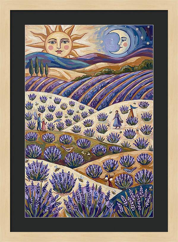 Lavender Fields Under Sun And Moon