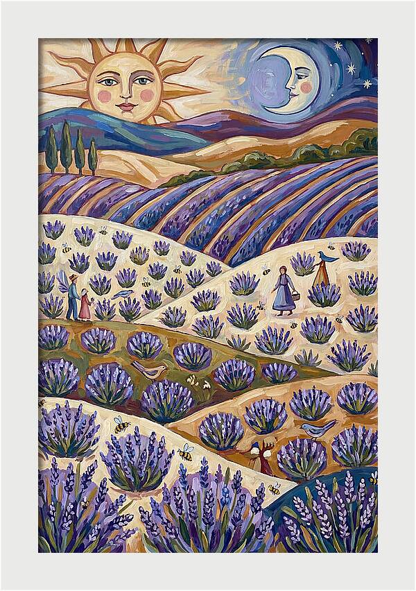 Lavender Fields Under Sun And Moon