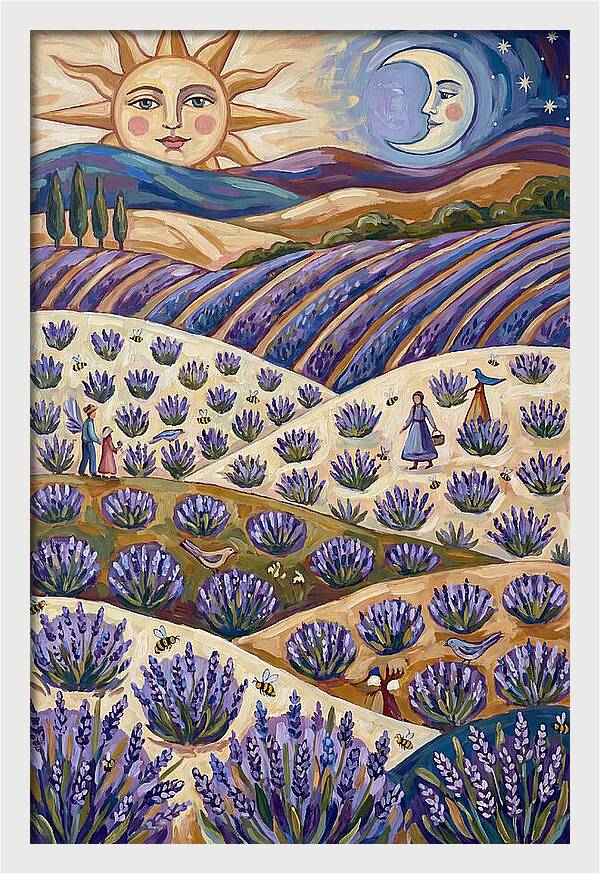 Lavender Fields Under Sun And Moon