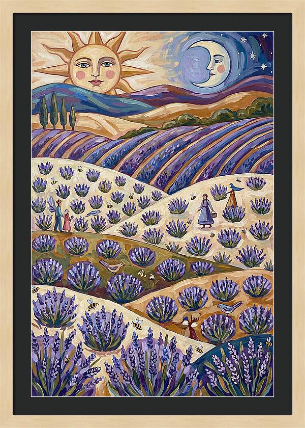 Lavender Fields Under Sun And Moon