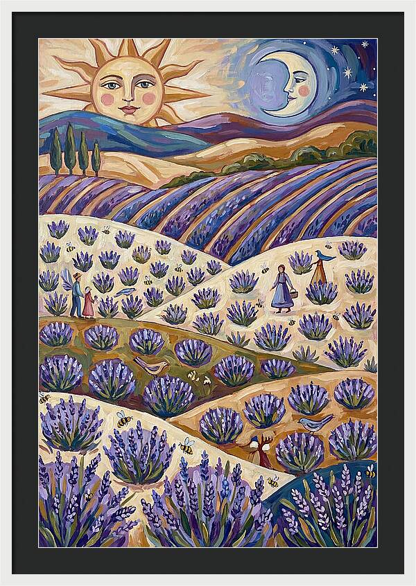 Lavender Fields Under Sun And Moon