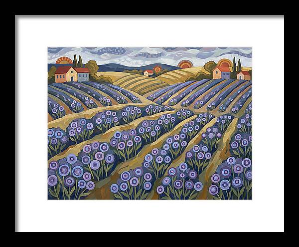 Lavender Fields Under Sunset