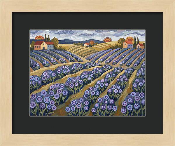 Lavender Fields Under Sunset