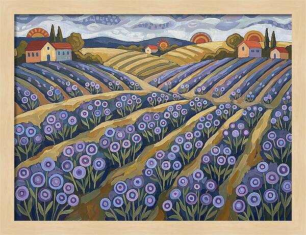 Lavender Fields Under Sunset