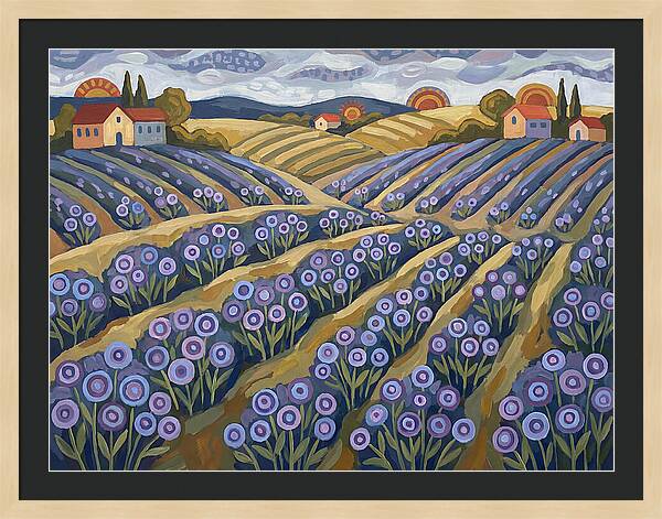Lavender Fields Under Sunset