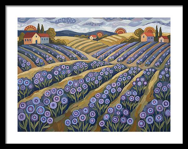 Lavender Fields Under Sunset