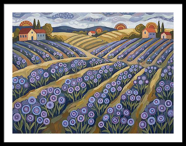 Lavender Fields Under Sunset