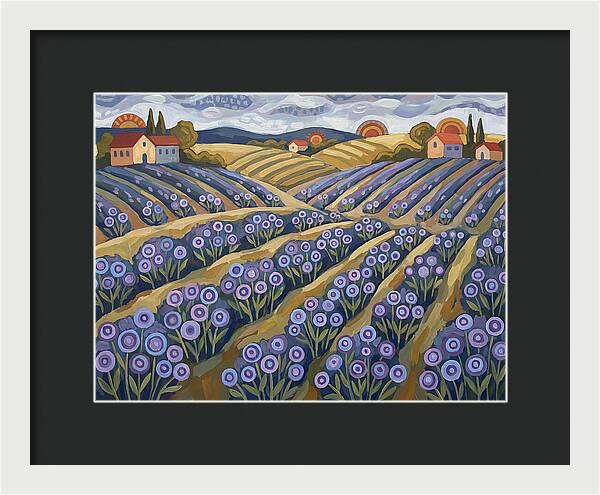 Lavender Fields Under Sunset